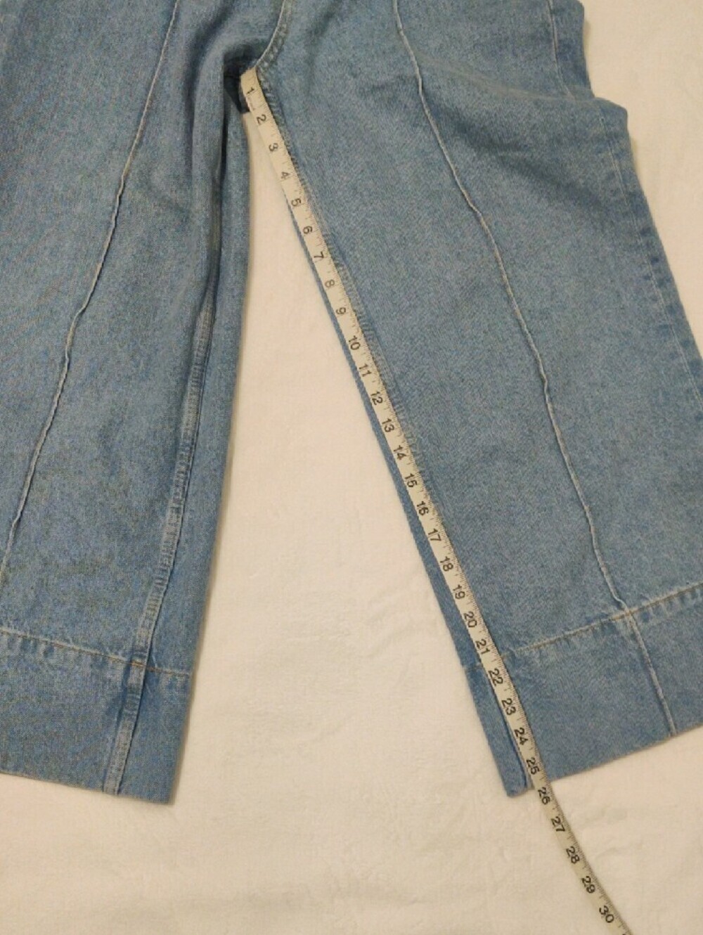 Zara Light Blue Wide-Leg Jeans with Front Seams - Picture 4 of 16
